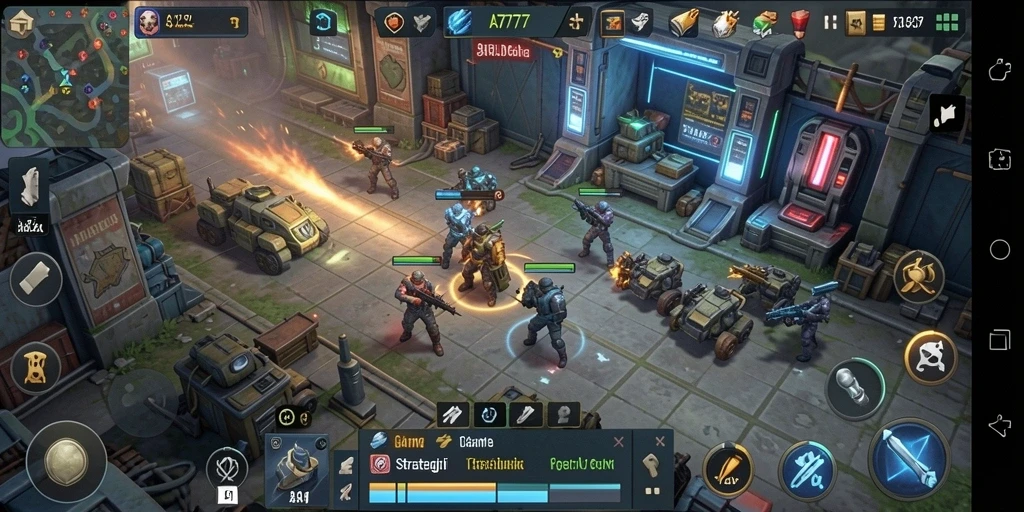 Tangkapan layar menunjukkan gameplay strategi yang seru di A7777.