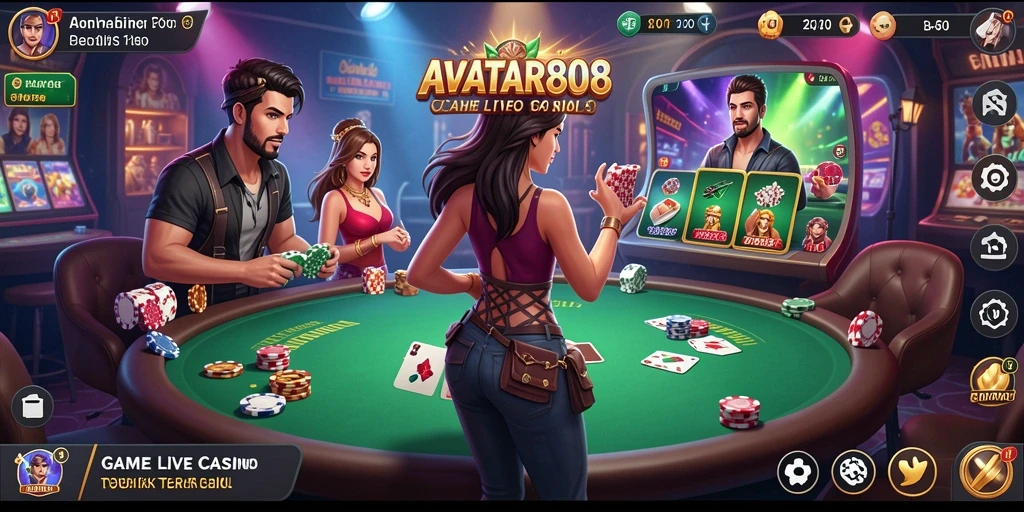 Tampilan gameplay Live Casino di AVATAR808 yang menarik dan interaktif.
