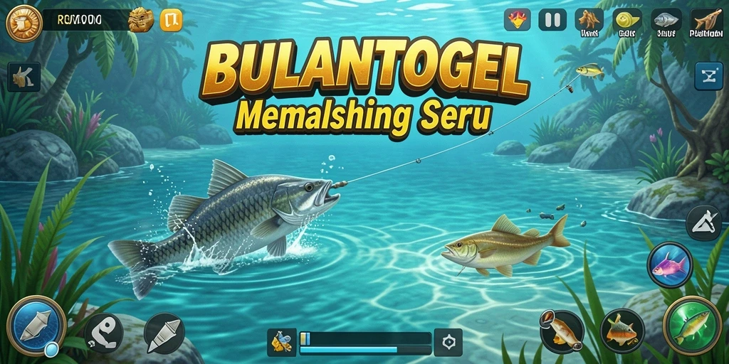 Tampilan gameplay seru di BULANTOGEL dengan aksi memancing yang menarik.