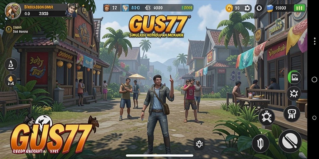 Screenshot GUS77 menunjukkan momen gameplay simulasi kehidupan yang mendalam.