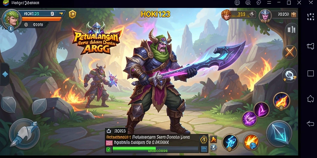 Gameplay seru HOKI123 dengan grafis yang menawan dalam pertempuran.