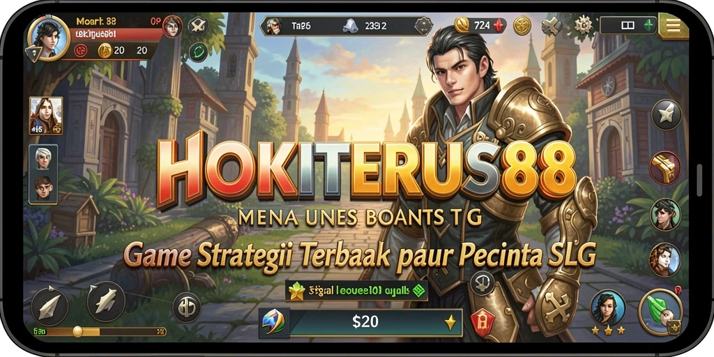 Screenshot HOKITERUS88 menampilkan pertempuran SLG yang intens dan strategis.