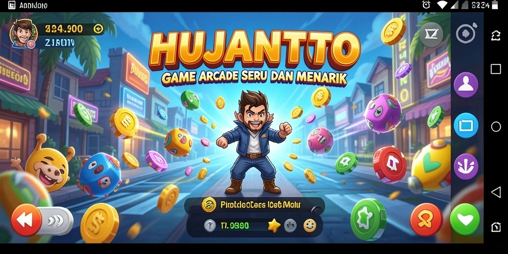 Tampilan gameplay seru dari HUJANTOTO yang menantang.