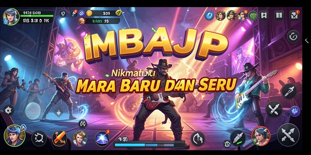 Tampilan gameplay IMBAJP yang seru dan interaktif dengan musik favorit.