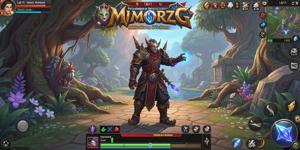 Tangkapan layar LG111 menampilkan pertarungan epik di dunia MMORPG.