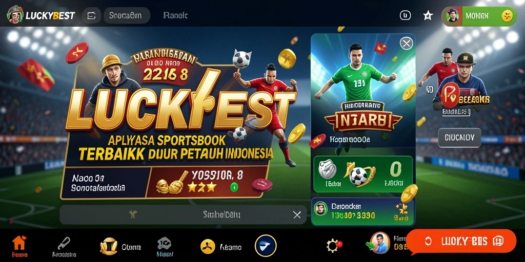 Tampilan antarmuka LUCKYBEST dengan berbagai pilihan taruhan olahraga.