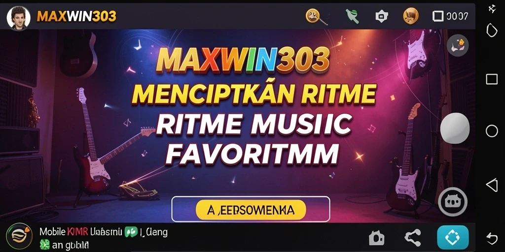 Tampilan gameplay MAXWIN303 yang menarik saat memainkan lagu favorit.