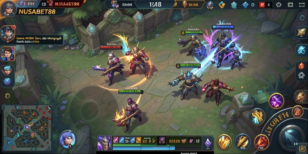 Gameplay menarik NUSABET88 dalam mode MOBA.
