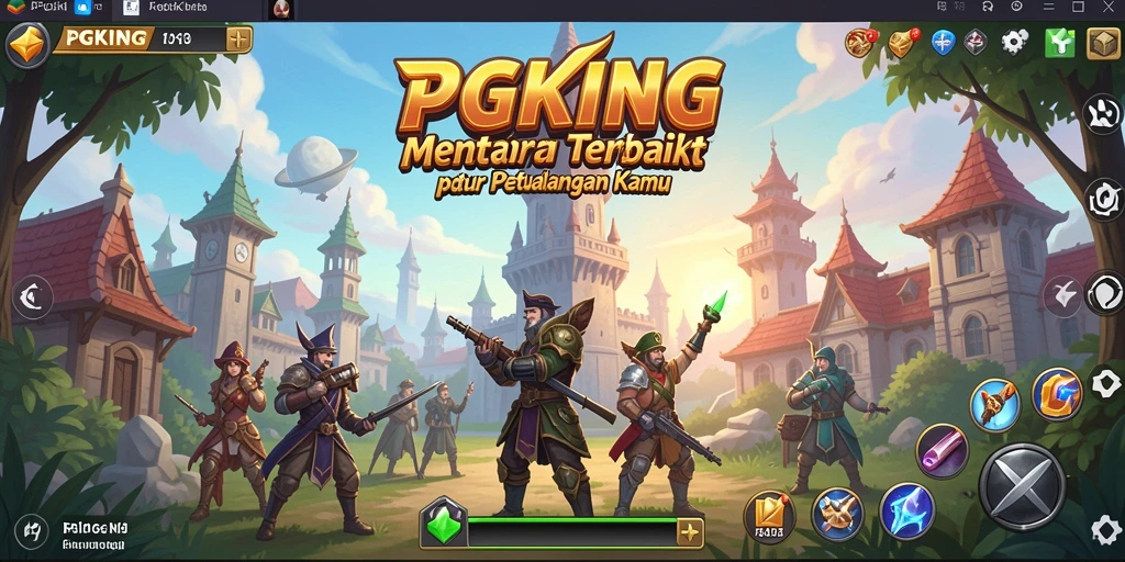 Tampilan seru dari gameplay Tower Defense di PGKING.