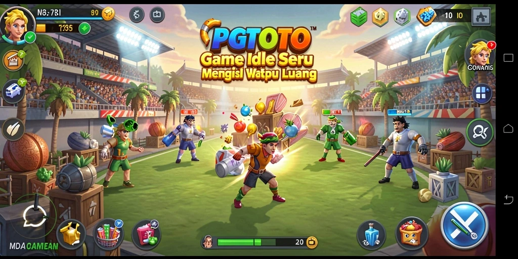 Screenshot PGTOTO menunjukkan kegembiraan gameplay Idle yang menarik.
