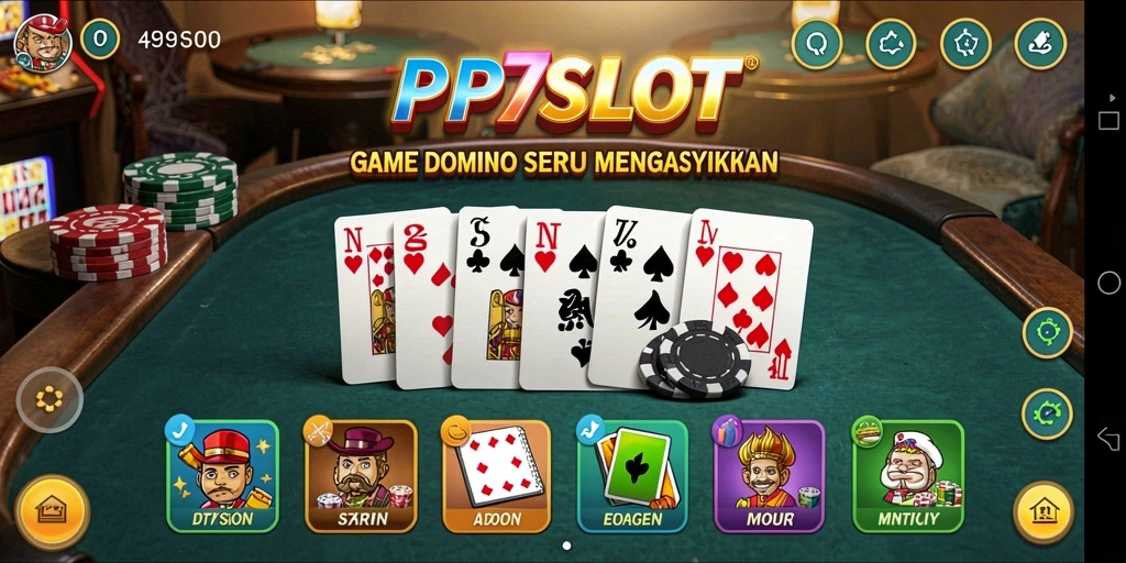 Tampilan gameplay seru dalam PP7SLOT yang menggambarkan pengalaman bermain Domino.