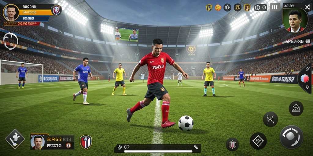 Screenshot dari gameplay <strong>RP6789</strong> yang menampilkan aksi mendebarkan di lapangan.