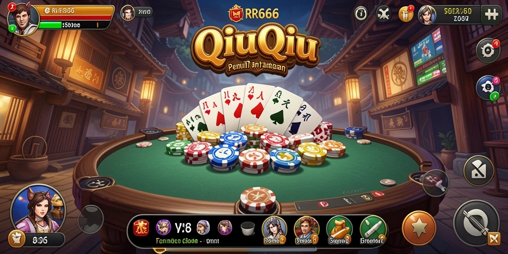 Gameplay QiuQiu yang penuh aksi dan strategi.