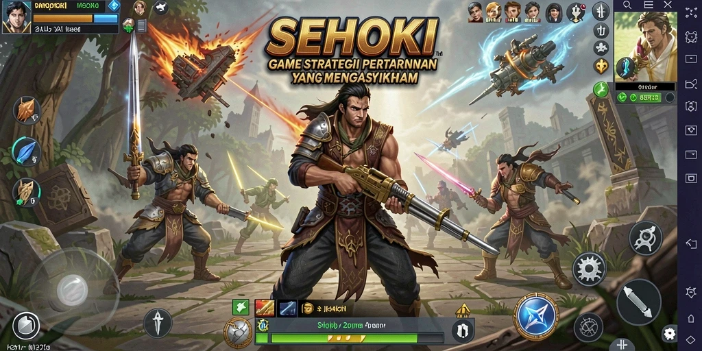Tampilan gameplay SEHOKI yang penuh strategi dan aksi.
